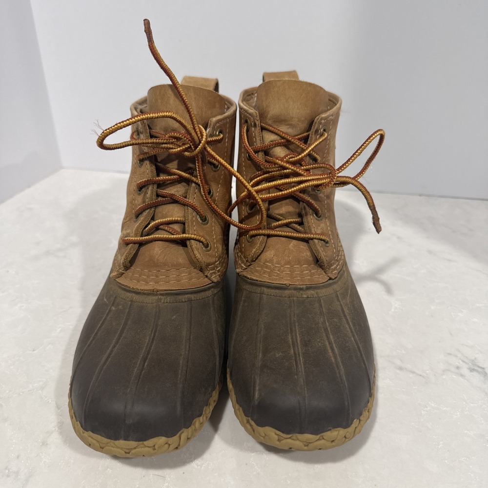 Bean Boots By LL Bean Ankle Low Duck Brown Boots Water Women's 9 Narrow